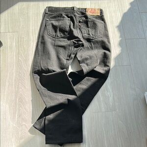 Levi's Black Straight Leg Denim Pants
